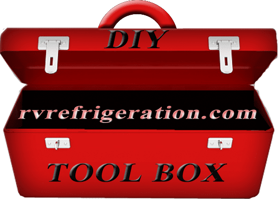 A red tool box with the words " diy refridgeration ".